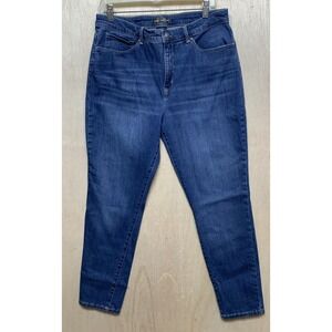 Lee Jeans‎ Women's Sz 16 M Approx 33x28 Slim Fit Skinny Leg Mid-Rise Blue Denim